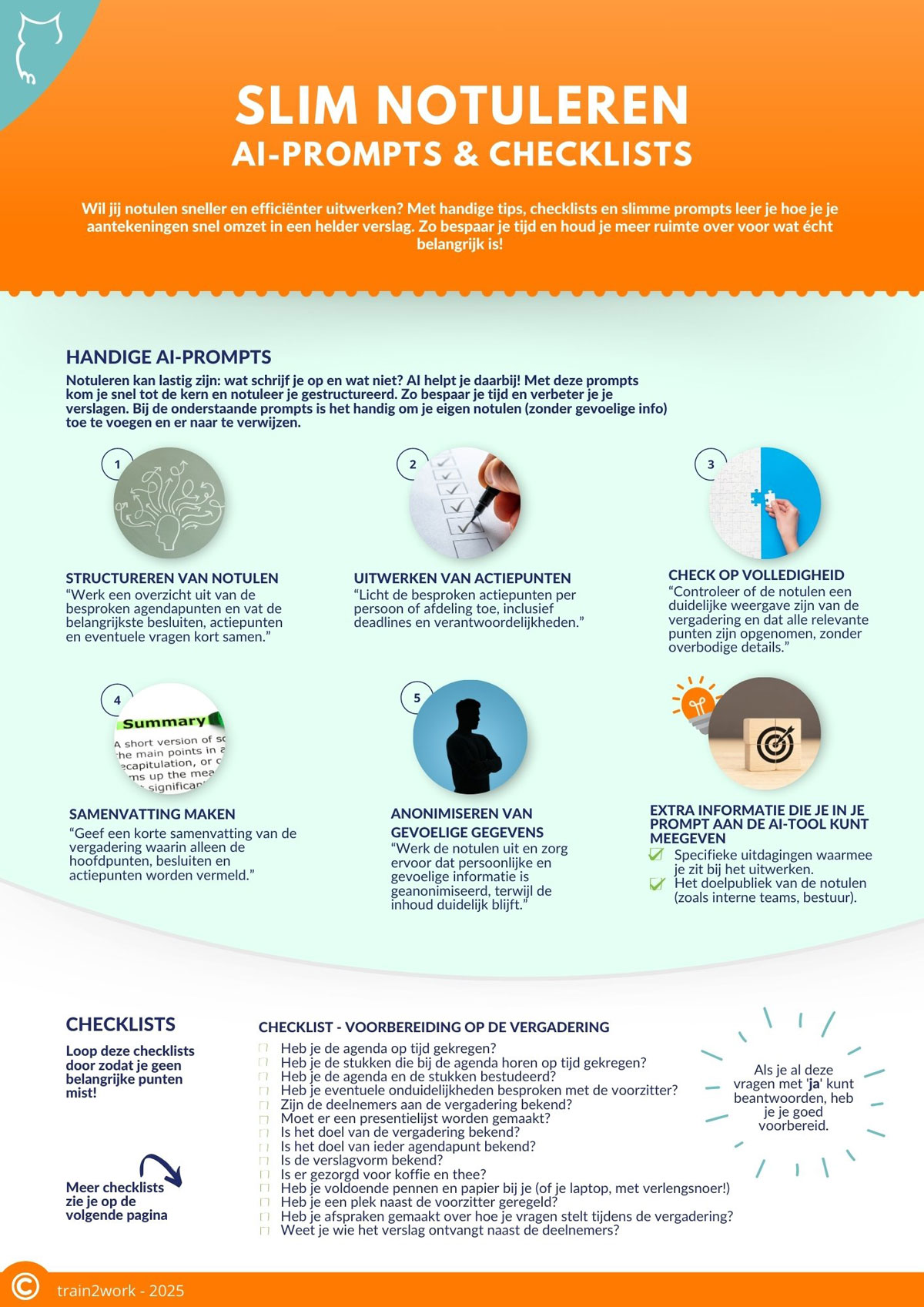 Slim Notuleren: AI-Prompts & Checklists - deel 1