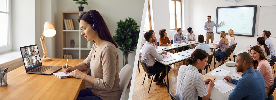 Hybride leren: combinatie van online training en klassikaal leren
