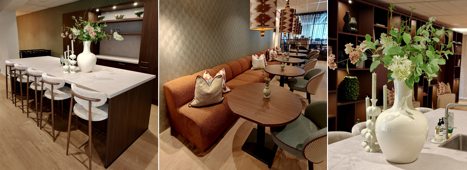 Comfortabele zit- en ontmoetingsplekken in The Lobby, ideaal voor een ontspannen pauze tussen de trainingsmomenten.